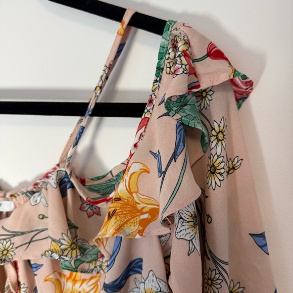 Ardene Floral Off-Shoulder Top with sleeves Size XL - Picture 5 of 9